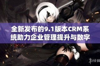 全新发布的9.1版本CRM系统助力企业管理提升与数字化转型