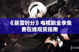 《暴雪时分》电视剧全季免费在线观赏指南