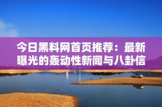 今日黑料网首页推荐：最新曝光的轰动性新闻与八卦信息