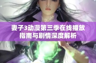 妻子3动漫第三季在线播放指南与剧情深度解析