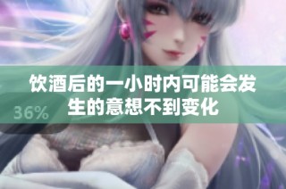 饮酒后的一小时内可能会发生的意想不到变化