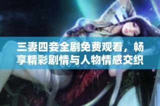 三妻四妾全剧免费观看，畅享精彩剧情与人物情感交织