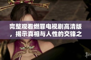 完整观看燃罪电视剧高清版，揭示真相与人性的交锋之旅