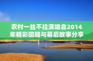 农村一丝不拉演唱会2014年精彩回顾与幕后故事分享
