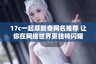 17c一起草新奇网名推荐 让你在网络世界更独特闪耀