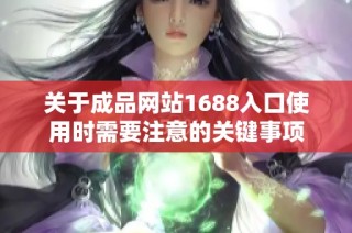 关于成品网站1688入口使用时需要注意的关键事项