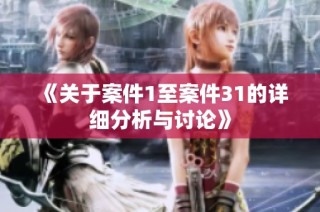 《关于案件1至案件31的详细分析与讨论》
