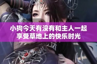 小狗今天有没有和主人一起享受草地上的快乐时光