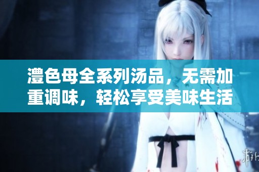 澧色母全系列汤品，无需加重调味，轻松享受美味生活