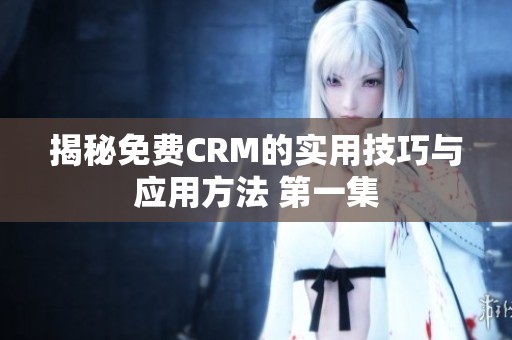 揭秘免费CRM的实用技巧与应用方法 第一集