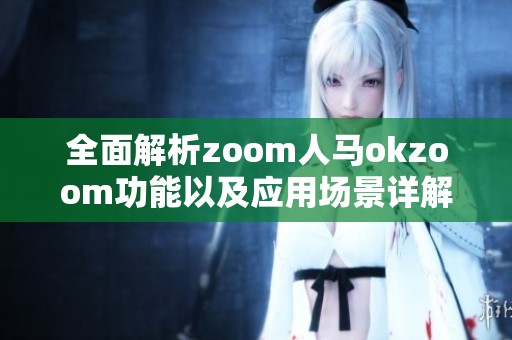 全面解析zoom人马okzoom功能以及应用场景详解