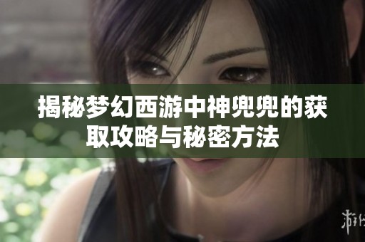 揭秘梦幻西游中神兜兜的获取攻略与秘密方法