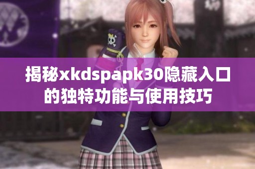 揭秘xkdspapk30隐藏入口的独特功能与使用技巧