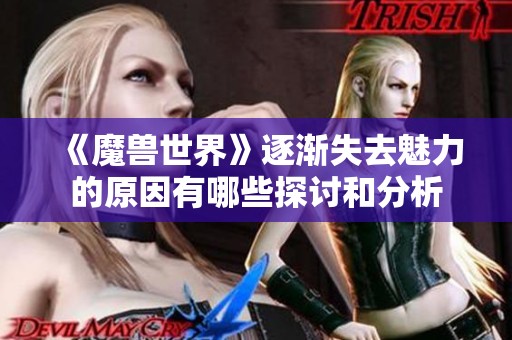 《魔兽世界》逐渐失去魅力的原因有哪些探讨和分析