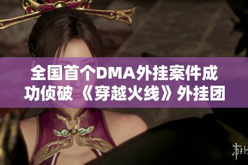 全国首个DMA外挂案件成功侦破 《穿越火线》外挂团伙终落网
