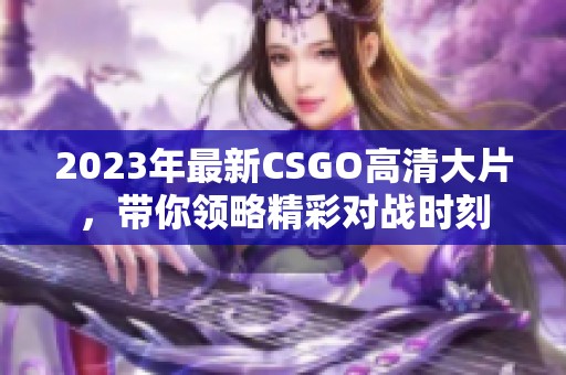 2023年最新CSGO高清大片，带你领略精彩对战时刻