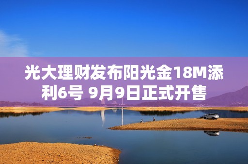 光大理财发布阳光金18M添利6号 9月9日正式开售