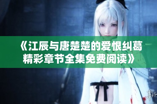 《江辰与唐楚楚的爱恨纠葛精彩章节全集免费阅读》