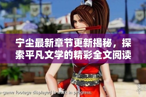 宁尘最新章节更新揭秘，探索平凡文学的精彩全文阅读体验