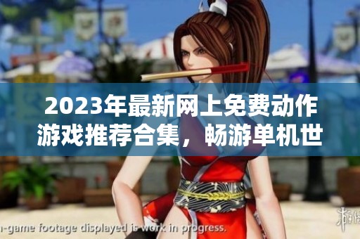 2023年最新网上免费动作游戏推荐合集，畅游单机世界