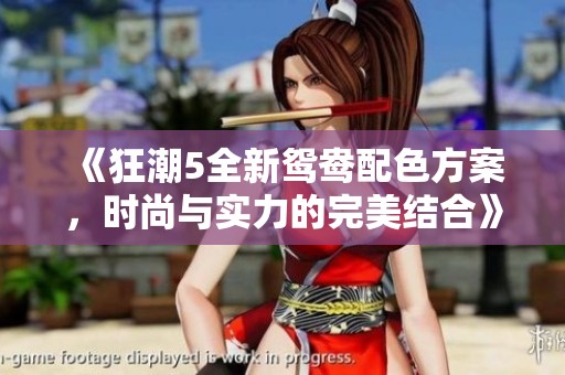 《狂潮5全新鸳鸯配色方案，时尚与实力的完美结合》