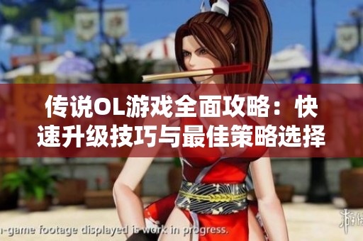 传说OL游戏全面攻略：快速升级技巧与最佳策略选择解析