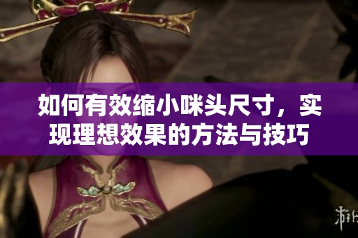 如何有效缩小咪头尺寸，实现理想效果的方法与技巧