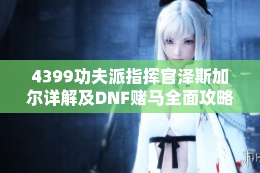 4399功夫派指挥官泽斯加尔详解及DNF赌马全面攻略解析