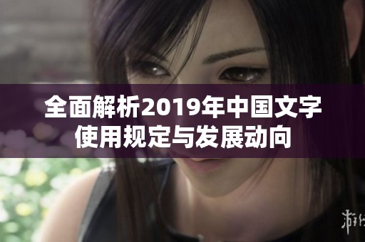 全面解析2019年中国文字使用规定与发展动向