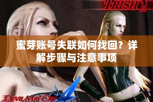 蜜芽账号失联如何找回？详解步骤与注意事项