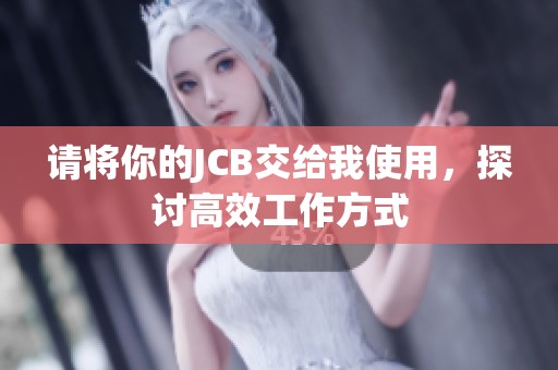 请将你的JCB交给我使用，探讨高效工作方式