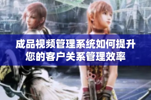 成品视频管理系统如何提升您的客户关系管理效率