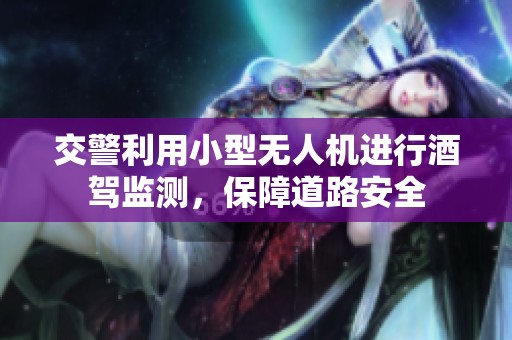 交警利用小型无人机进行酒驾监测，保障道路安全