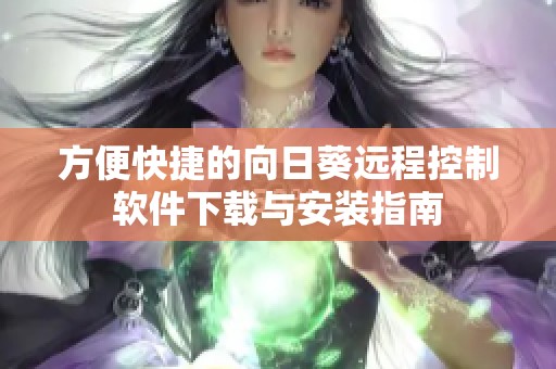 方便快捷的向日葵远程控制软件下载与安装指南
