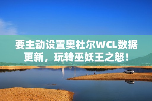 要主动设置奥杜尔WCL数据更新，玩转巫妖王之怒！