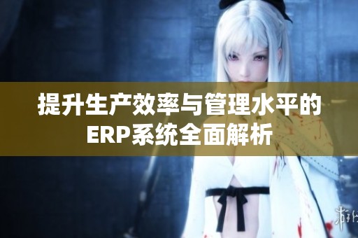 提升生产效率与管理水平的ERP系统全面解析