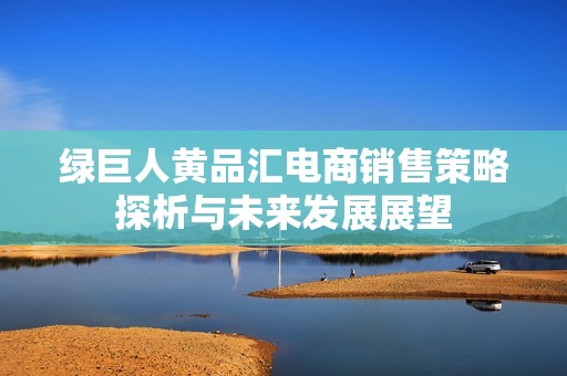绿巨人黄品汇电商销售策略探析与未来发展展望