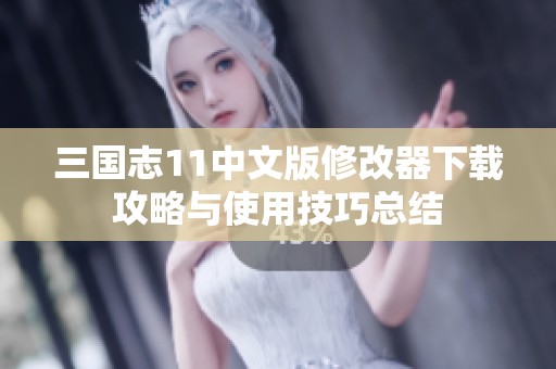 三国志11中文版修改器下载攻略与使用技巧总结