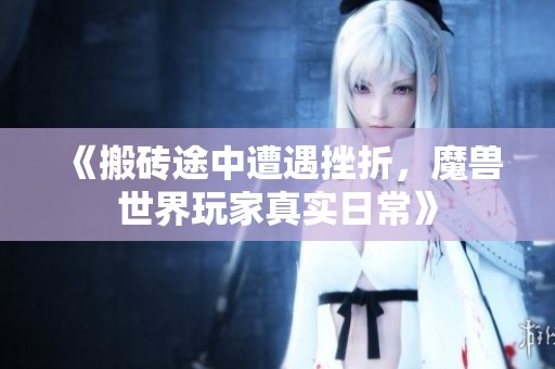 《搬砖途中遭遇挫折，魔兽世界玩家真实日常》