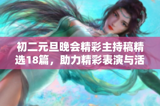 初二元旦晚会精彩主持稿精选18篇，助力精彩表演与活动推进