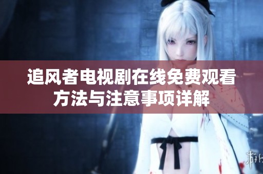 追风者电视剧在线免费观看方法与注意事项详解
