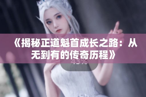 《揭秘正道魁首成长之路：从无到有的传奇历程》