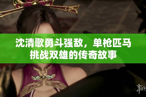 沈清歌勇斗强敌，单枪匹马挑战双雄的传奇故事