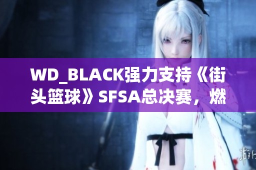 WD_BLACK强力支持《街头篮球》SFSA总决赛，燃情竞技不容错过