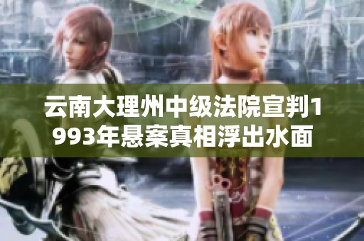 云南大理州中级法院宣判1993年悬案真相浮出水面