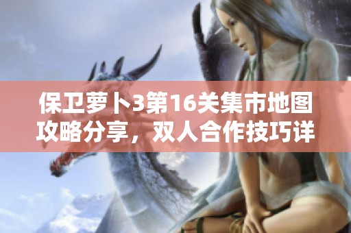 保卫萝卜3第16关集市地图攻略分享，双人合作技巧详解