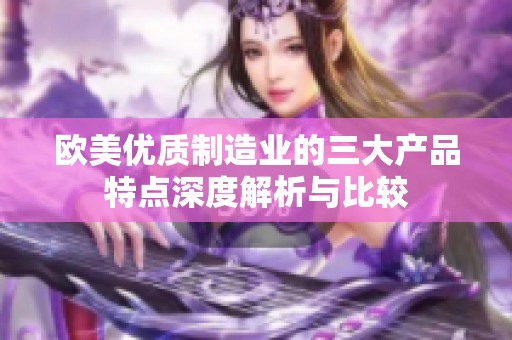 欧美优质制造业的三大产品特点深度解析与比较