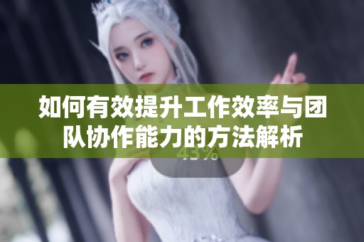如何有效提升工作效率与团队协作能力的方法解析
