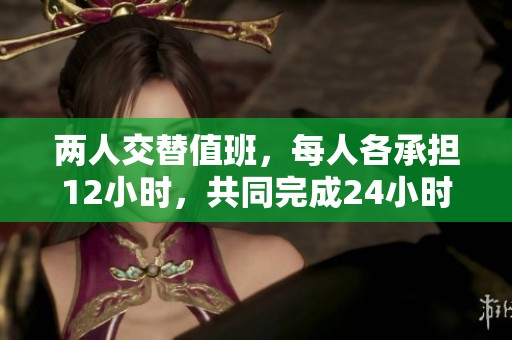 两人交替值班，每人各承担12小时，共同完成24小时工作挑战