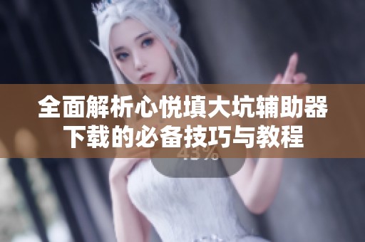 全面解析心悦填大坑辅助器下载的必备技巧与教程